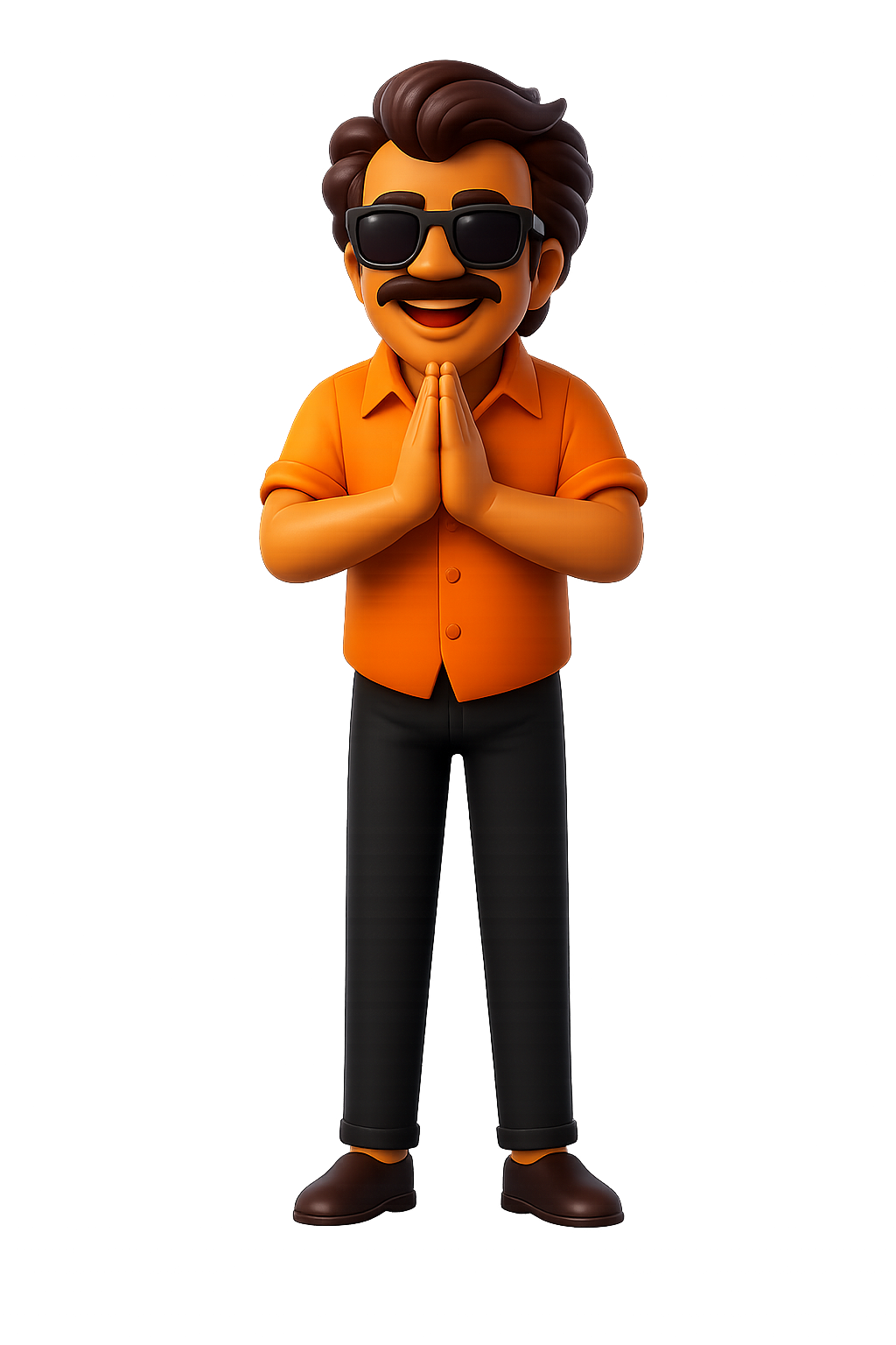 PosterKaaran mascot saying vanakkam